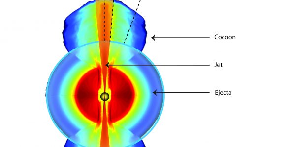 Graphic of the aftermath of neutron star merger